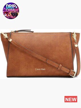 Vegan Leather Crossbody Bag with Zip Closure and Adjustable Strap